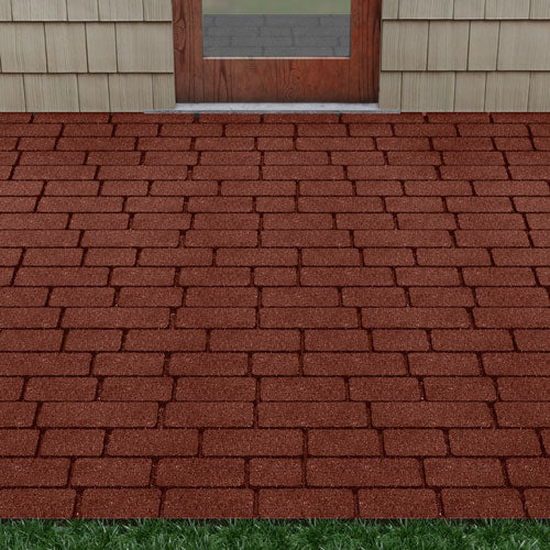 red brick rubber pavers interlocking