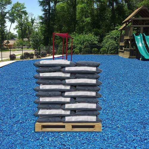 Certified IPEMA blue rubber playground mulch