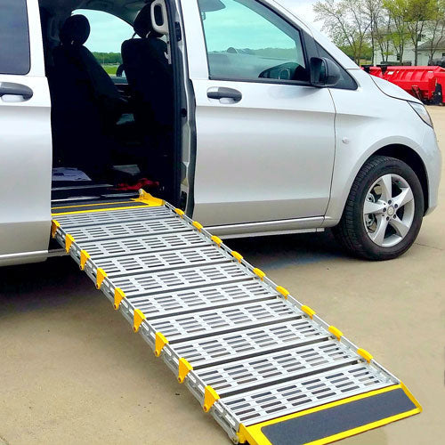 Wheelchair ramp for van side door
