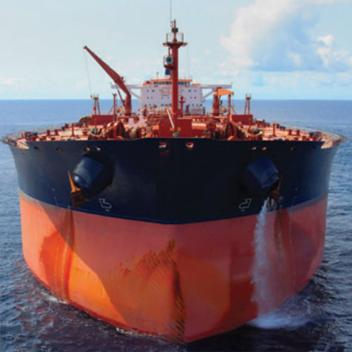 Amerlock coating on tanker barge ship