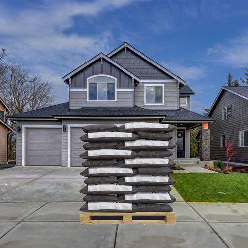 groundsmart brown rubber mulch on pallet for landscape and playground