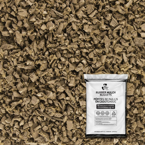 Groundsmart Cypress Color Rubber Mulch for Playgrounds and Landscaping