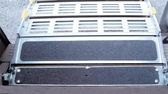 minivan ramp installation plate inside van floor roll a ramp