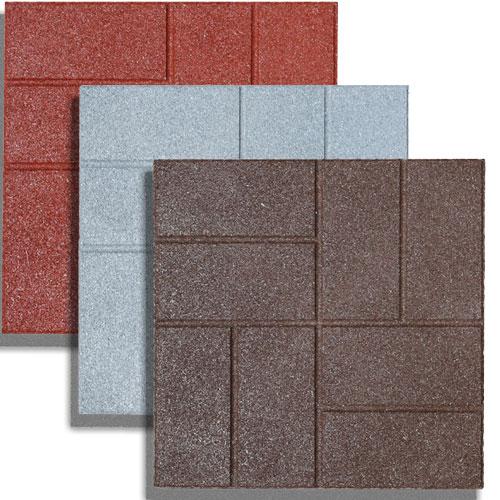 Rubberific Pavers Red 16in x16in 9 pack