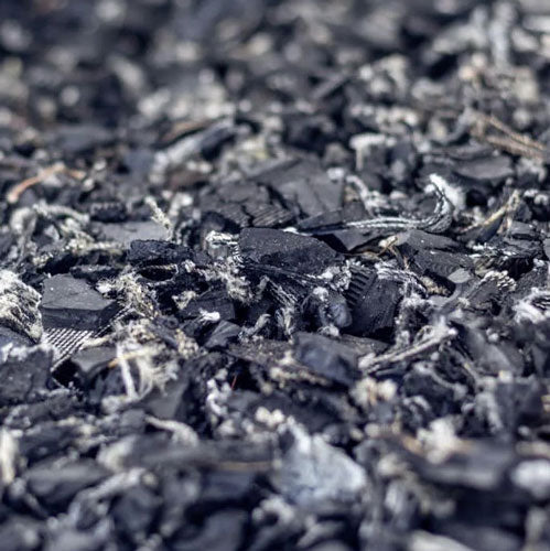 unpainted black rubber mulch