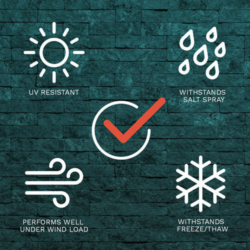 benefits of evolve stone mortarless siding UV resistant, moisture impermeable, won't freeze, great performance under wind