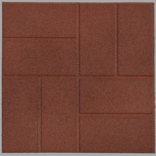 Rubberific Red Rubber Paver 16 inch