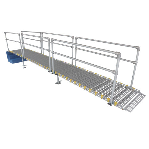 portable wheelchair ramp with handrails on both sides