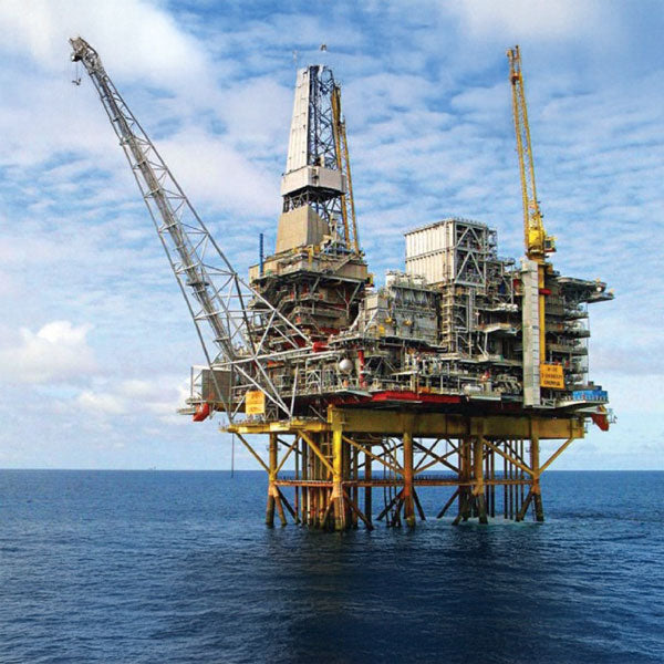 at sea oil rig where Carboline Carboguard 690 coating was used on