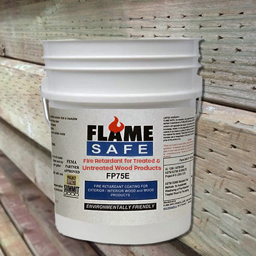 Fire Retardant for treated and untreated wood, Flame Safe FP75E