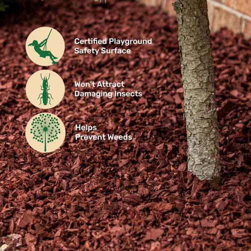 GroundSmart Rubber Playground Mulch - Cedar Red