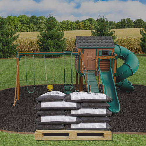 thumbnail image 2 of Playsafer Rubber Mulch Nuggets - 40LB Black Protective Flooring For Playgrounds 2 of 6