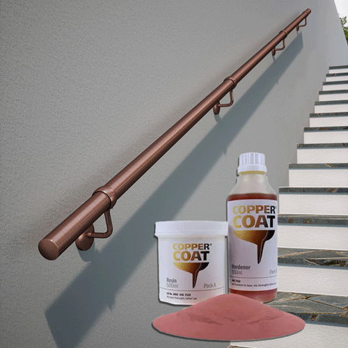 Antibacterial copper coating for handrails 1.5L Epoxy Kit