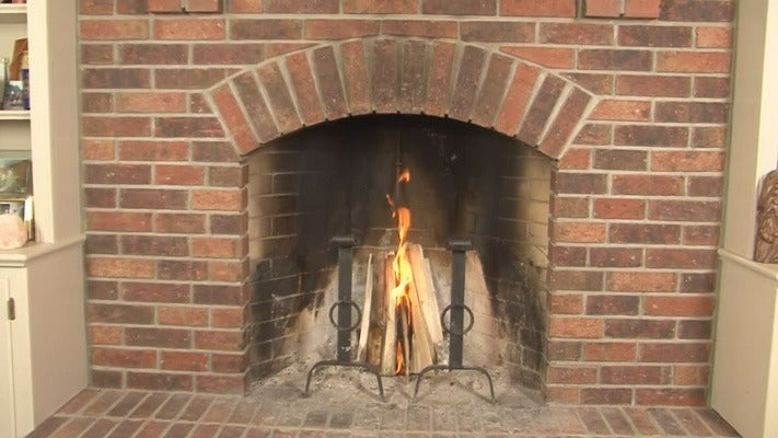 wood burning fireplace with heatstop refractory mortar