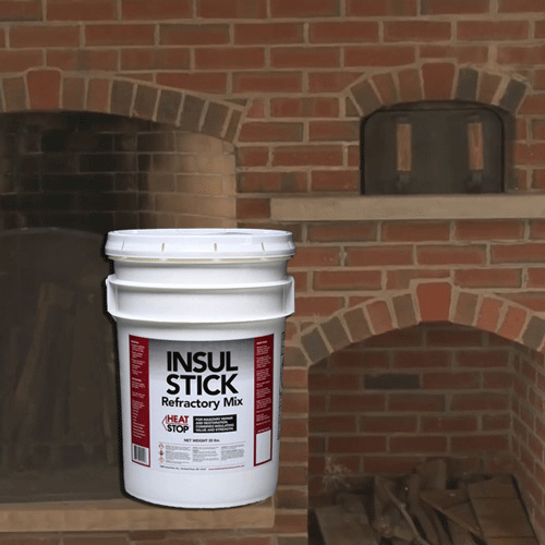 Insul stick refractory fireplace repair parging