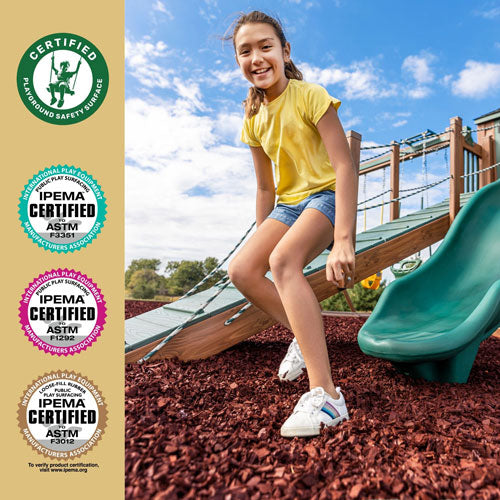 GroundSmart Rubber Playground Mulch - Cedar Red