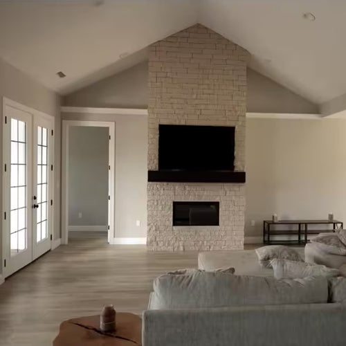 Stone Veneer Fireplace White Evolve Stone Winter Valley Color National True style