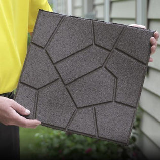 Rubber Pavers for patio Gray (9 pack)