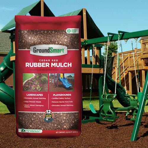 Red Rubber Playground Mulch by GroundSmart