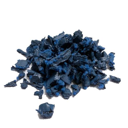 Blue Rubber Mulch Sample NuPlay 