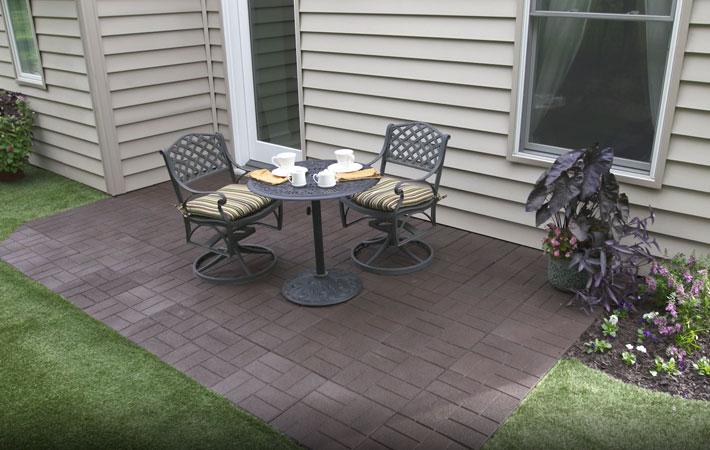 Rubber Pavers for patio Gray (9 pack)