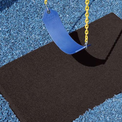 Playground Swing Set Recycled Rubber Mat Earth 32x54 x 2 In