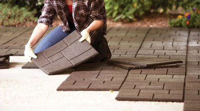 Outdoor Rubber Pavers (9 pack) dual sided — Material Warehouse