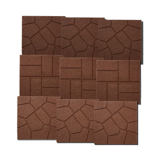 brown rubber pavers for patio