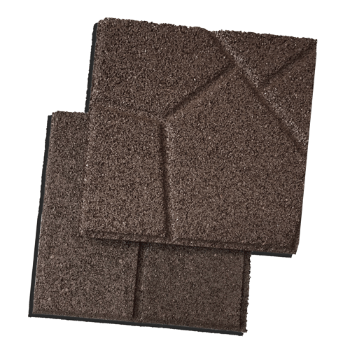 rubberific half paver brown double sided pavers