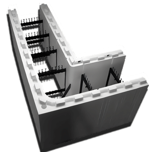 ICF blocks 6 inch core 90* Corner (12 pcs) Fox Blocks — Material Warehouse