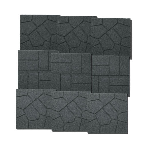 Gray Rubber Pavers for patio or driveway Rubberific