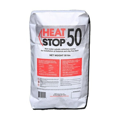 Heat Stop 50 product bag refractory mortar