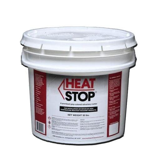 Heat Stop 50 premix refractory mortar in a pail