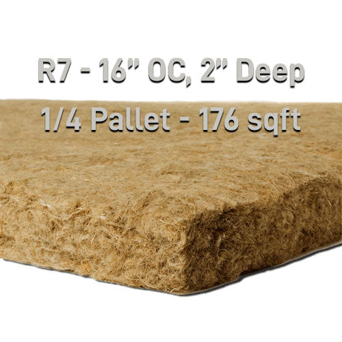 Hemp Insulation R7 2" Thick 16"OC - Quarter Pallet 176 sqft