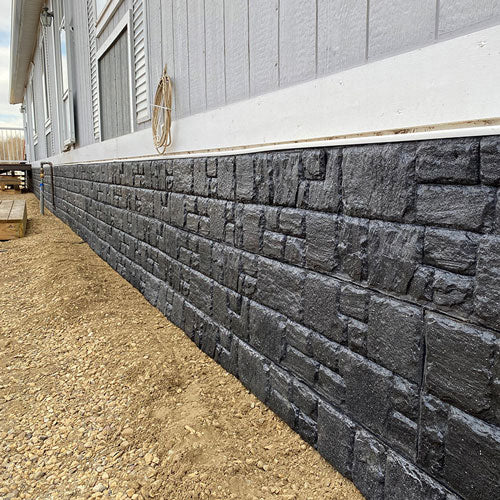 Black Rubber Panel Eco-Flex skirting on foundation