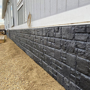 Black Rubber Panel Eco-Flex skirting on foundation