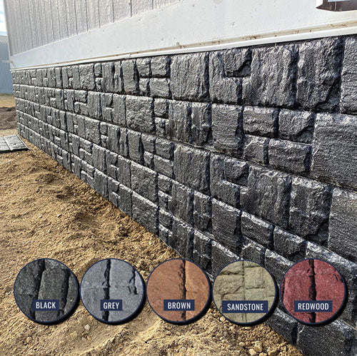 Rubber Material Panel ICF Exterior Finish Rubber Siding Panels 4ft x 1ft — Material Warehouse