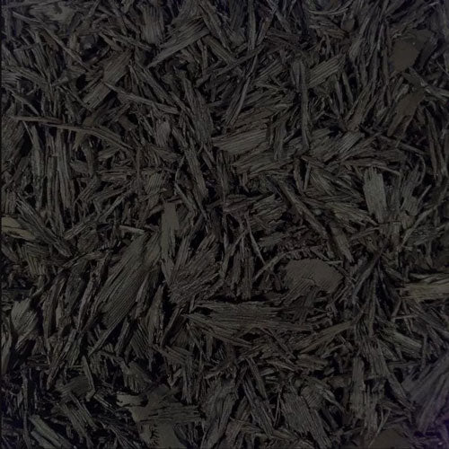 Black Shredded Rubber Mulch by Rubberific