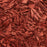 Red shredded rubber mulch Rubberific IMC brand