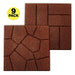 Envirotile rubber pavers terra cotta red pack of 9