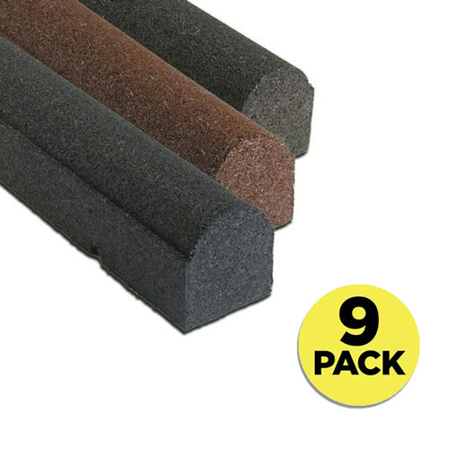Rubber landscape timbers black redwood and brown colors 9 pack Rubberific